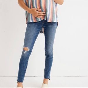 NWT Madewell Skinny Step Raw Hem Maternity Jeans